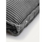 Cojín Blok de pana gruesa gris 50 x 60 cm