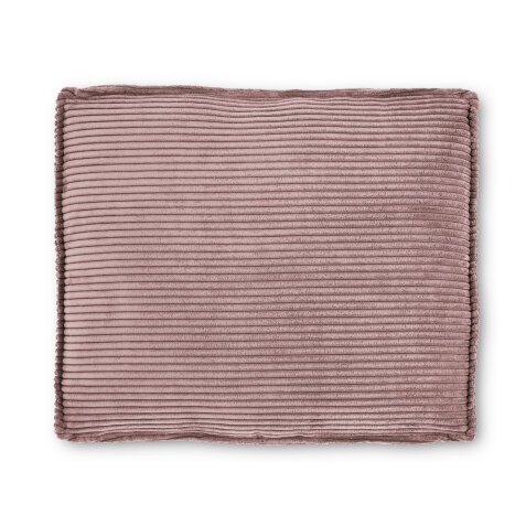 DE_Coussin Blok en velours côtelé grosses côtes rose 50 x 60 cm