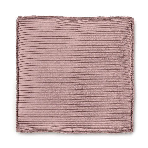 Dik roze ribfluweel Blok-kussen 60 x 60 cm