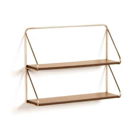 Catrina shelves in steel with golden finish 51 x 42 cm