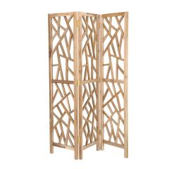 Biombo Avaline de madera maciza de teca 135 x 180 cm