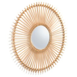 Louisa rattan mirror, Ø 81 cm