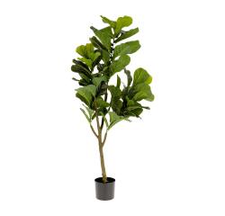 Planta artificial Ficus con maceta negro 150 cm