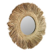 Miroir Rumer en fibres naturelles Ø 72 cm