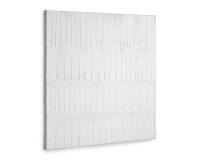 Lienzo Basilisa blanco y gris 90 x 90 cm