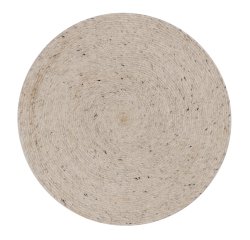 Alfombra redonda Takashi 100% lana gris Ø 200 cm