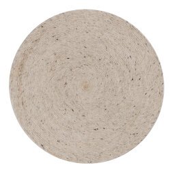 Tapis rond Takashi 100 % laine gris Ø 200 cm