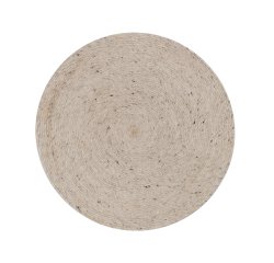 Alfombra redonda Takashi 100% lana gris Ø 150 cm