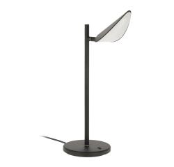Lámpara de mesa Veleira de acero con acabado pintado negro