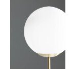 Lámpara de pie Mahala de acero y cristal glaseado