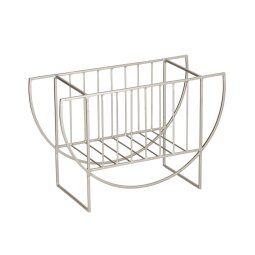 Aubrey silver magazine rack