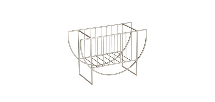 Aubrey silver magazine rack
