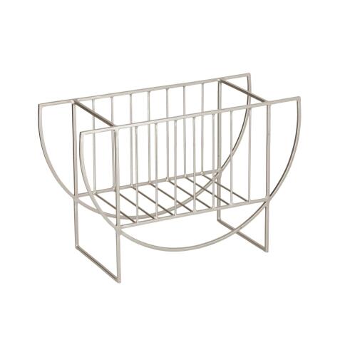 Aubrey silver magazine rack