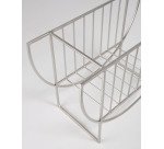 Aubrey silver magazine rack