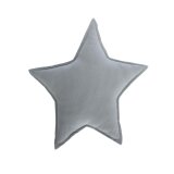 Coussin étoile Noor 100% coton (GOTS) gris 44 x 30 cm