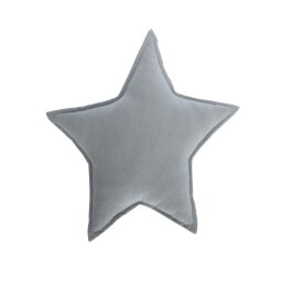 DE_Coussin étoile Noor 100% coton (GOTS) gris 44 x 30 cm