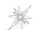 Grande étoile lumineuse Nicoletta argentée