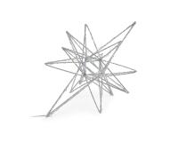 Estrella luminosa grande Nicoletta plateado