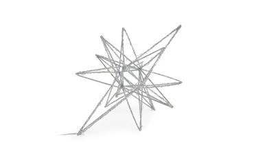 Grande étoile lumineuse Nicoletta argentée