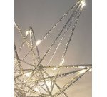 Grande étoile lumineuse Nicoletta argentée