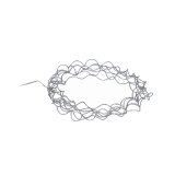 Nelsa illuminated wreath in silver coloured metal