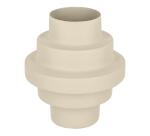 Jarrón Velia de metal con acabado pintado beige