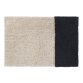 Alfombra de baño Maica 100% algodón beige rectángulo negro 40 x 60 cm