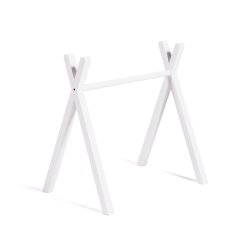 Maralis kid's teepee gym made from solid beech wood with a white finish