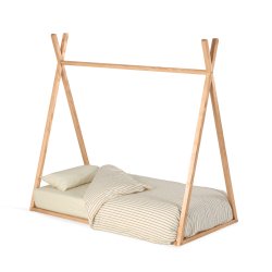 DE_Lit tipi Maralis en bois de hêtre avec finition naturelle pour matelas de 70 x 140 cm