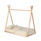 Maralis teepee bed made of solid beech wood with a natural finish, for 70 x 140 cm mattresses