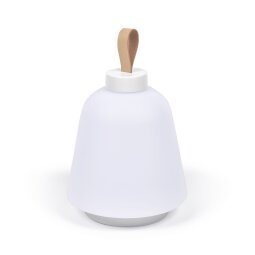 DE_Lampe de table Udiya en polyéthylène et métal avec finition blanche