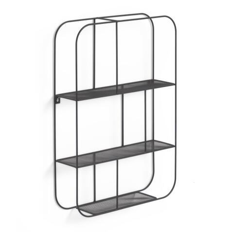 Veneranda metal shelves with black finish 42 x 60 cm