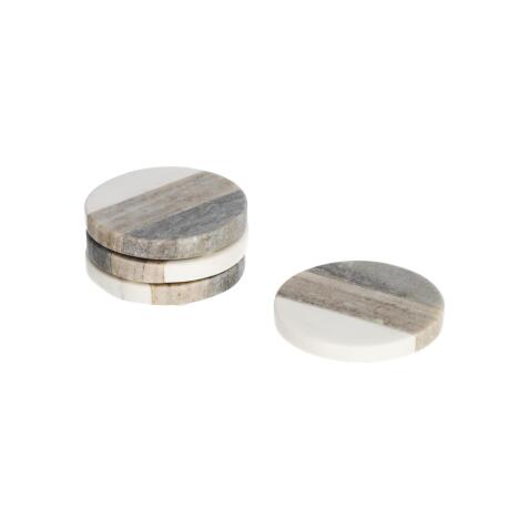 Xamila set of 4 coasters in multicoloured marble