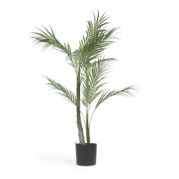 Kunstmatige palmboom met zwarte plantenpot 70 cm