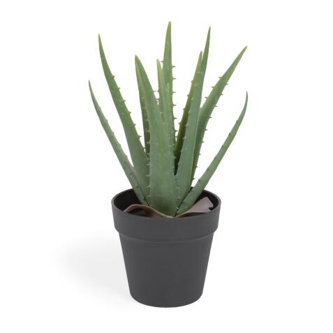 Planta artificial Aloe Vera con maceta negro 36 cm