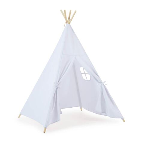 Tipi Darlyn 100 % coton bleu et pieds en bois massif de pin