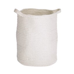 Panier Abeni 100% coton blanc 30 cm