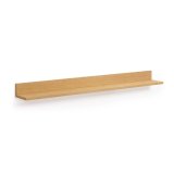 Abilen oak veneer and white lacquer shelf, 120 x 15 cm, FSC™ 100% certified