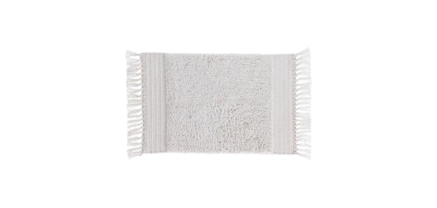 Alfombra de baño Nilce 100% algodón blanco 40 x 60 cm