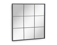 Espejo de pared Ulrica metal negro 80 x 80 cm