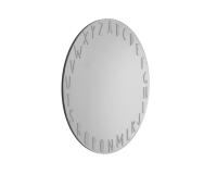 Espejo de pared redondo Keila abecedario gris Ø 50 cm