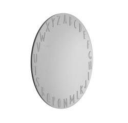 Espejo de pared redondo Keila abecedario gris Ø 50 cm