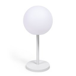DE_Lampe de table d'extérieur Dinesh en acier blanc