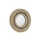 Akila round mirror made from green natural fibres and black cotton cord, 40 cm