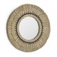 Miroir rond Akila fibres naturelles beige et corde coton noir  Ø 60 cm