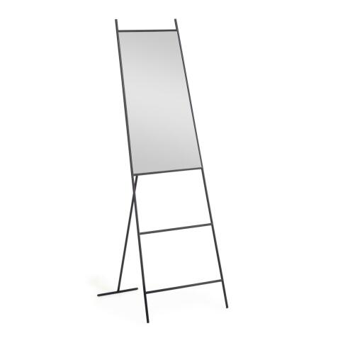 Miroir sur pied Norland métal noir 55 x 166 cm