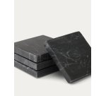 Lot Johana de 4 dessous de verre en marbre