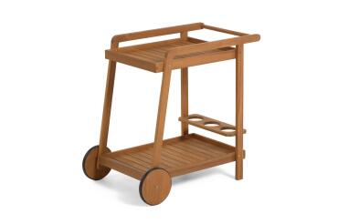 Felisa solid acacia hostess trolley FSC 100%