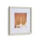 Leyla house with brown window picture wood frame 40 x 40 cm
