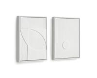 Set Brunella de 2 cuadros blanco 32 x 42 cm